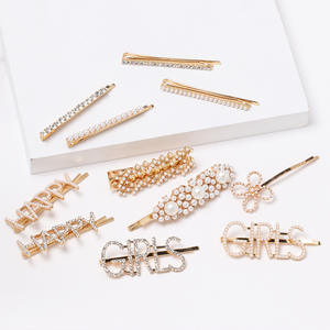 <span class=keywords><strong>Go</strong></span> Party – épingles à cheveux en perles de diamant pour filles, à la mode, avec lettre HAPPY, pinces à cheveux à fleurs, pinces à cheveux, Barrettes - Product Image 4