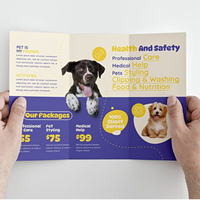 Flyer publicitaire plié en papier couché sur mesure avec logo