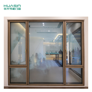 Fenêtre à persiennes battantes en bois recouvert d'aluminium à rupture de pont thermique Huasin Warm Cream pour pièce moderne, grande vue panoramique, certifiée NFRC CE - Product Image 3