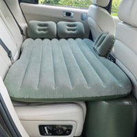 Matelas pneumatique portable pour voiture avec oreillers et repose-pieds pour siège arrière de SUV, lit de voyage universel pour camping en voiture