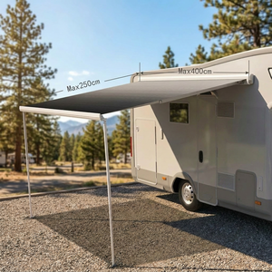 Auvent cassette complet Awnlux W5500, auvent électrique pour camping-car en PVC imperméable, cadre en aluminium, motorisé, plusieurs tailles, auvent rétractable - Product Image 1