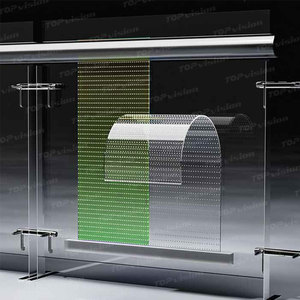 TOPvision Flexible Adhesive LED Transparent Film Screen <b>Display</b> Glass Advertising Video <b>Wall</b> P4,4-8,6,8,10,1616-32,20-60,32 P2 P - Product Image 6
