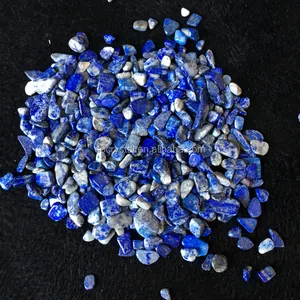 9-11mm wholesale natural semi-precious crystal gravel lapis lazuli crushed tumbled stone for home decoration