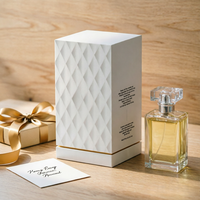Cajas Rígidas Reciclables para Perfumes con Estructura en Relieve y Revestimiento de Papel de Aluminio, Diseño Moderno para Empaque de Perfumes