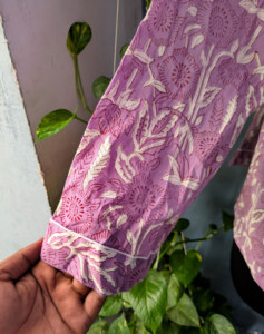 Hecho a mano hermoso algodón PJ Set Floral impreso ligero transpirable y suave regalos para ella - Product Image 4