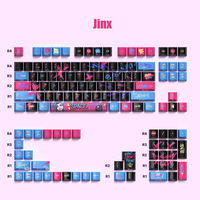 Anime Keycaps Custom Factory Cute Art Themed PBT Keycaps Low MOQ Cherry 129 Keys Mechanical Keyboard Keycaps