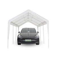 Abri de voiture temporaire extérieur cadre en acier PVC et PE auvent pour véhicule Protection solaire pare-soleil en métal Carport Garages Carports