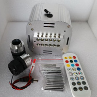Moteur d'éclairage à fibre optique double tête RGBW 32W DC12V avec télécommande WiFi pour plafond étoilé de van