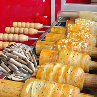 Machine commerciale à cornets de beignets type cheminée, 8 moules, en acier inoxydable, pour gâteaux, pains et glaces