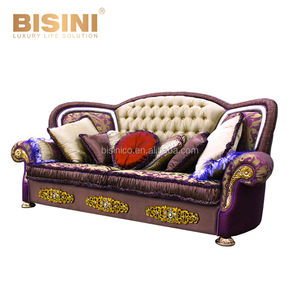 Sofá de Salón de Lujo Bisini, Muebles Hechos a Mano, Sofá Seccional de Madera Tallada Delicada de Estilo Europeo Real - Product Image 5