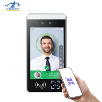 Terminal de control de acceso y asistencia HFSecurity multibiométrico 4G con reconocimiento de venas de la palma de la mano y tarjeta facial de 8 pulgadas para oficina
