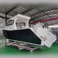 Yacht de sport en aluminium de 25 pieds et 7.7m pour l'Australie, bateau de pêche pilote à cabine marché Offre Spéciale, moteur hors-bord, bateau d'eau salée à vendre