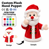 Marionnette en peluche personnalisée de la série de Noël, adorable marionnette de Noël en peluche pour enfants, jouet de jeu de rôle pour raconter des histoires, cadeau de vacances