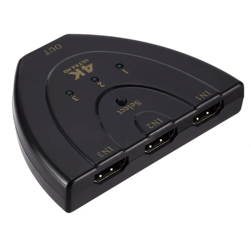HDMI 4K *2K 3 Port Splitter sp1080P 3D hdmi Switcher 3x1 Auto Switch 3-In 1-Out Pigtail Converter 1 in 3 out pigtail Cable