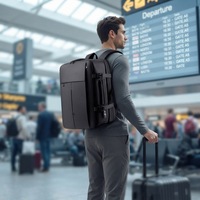Sac à dos pour ordinateur portable de voyage d'affaires extensible de haute qualité pour hommes, imperméable, grande capacité, pour le bureau, l'école, les étudiants