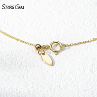Collar Unisex de Lujo con Diamante Flotante Chapado en Rodio y Oro de 18K, Corte Pera Brillante, Cultivado en Laboratorio, Certificado IGI, de Starsgem
