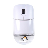Souris ergonomique sans fil à 3 boutons pour droitier, avec capteur photoélectrique et design créatif animal flottant – Idéale pour le bureau et les cadeaux.