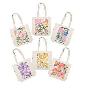 Sac fourre-tout en toile de coton personnalisable pour femmes Design esthétique pour les courses et l'épicerie recyclable avec impression de logo personnalisé - Product Image 6