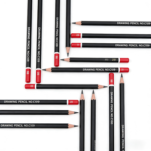 Ensemble de 30 crayons à <span class=keywords><strong>dessin</strong></span> hexagonaux avec boîte en fer, crayons de <span class=keywords><strong>dessin</strong></span> scolaire + <span class=keywords><strong>gomme</strong></span> + taille-crayon, outils de peinture artistique - Product Image 3