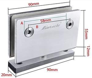 Black Heavy Duty 360 Graden Glazen Deur Kast Showcase Kast Klem Frameloze Pivot Glas Douche Deuren Scharnier Vervanging Deel - Product Image 3