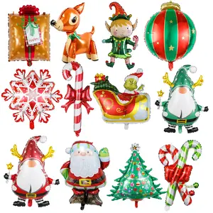 New wholesale Christmas theme balloons cartoon party decoration aluminum foil balloons