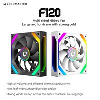 Ventilateur de boîtier d'ordinateur Zeromaster Infinity Reverse Blade 120 mm ARGB de haute qualité pour CPU avec roulement fluide et refroidissement 56 CFM
