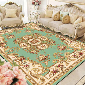 Tapis rectangulaire imprimé style persan, imitation cachemire, motif médaillon, résistant aux taches, décoration intérieure - Product Image 4