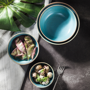 Service de table en porcelaine de camping créative Yayu de qualité supérieure, colorée, <span class=keywords><strong>jaune</strong></span> pour hôtel, service de table en céramique - Product Image 6