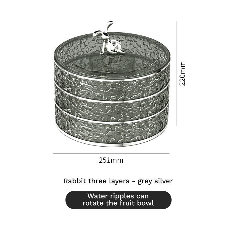 Lapin trois couches-gris argent