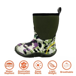 Bottes de <span class=keywords><strong>pluie</strong></span> pour enfants YL-25144 en néoprène, confortables, résistantes à l'eau, mi-mollet, pour l'extérieur, vente en gros - Product Image 2