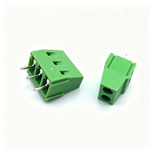 Bloque de terminales de tornillo verde de 2 pines para montaje en PCB, paso de 5.08 mm, 15 A, 300 V, carcasa de PBT - Product Image 2