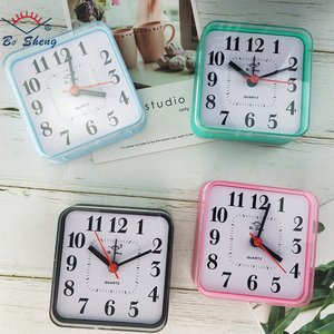 Vuông im lặng tiếng bíp báo động nhựa thạch anh bảng du lịch đồng hồ báo thức đồng hồ treo tường - Product Image 2