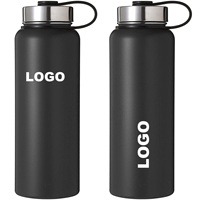 Bouteille d'eau de sport isolée sous vide écologique en acier inoxydable de 40oz avec performance thermique de 12 à 24 heures avec couvercle