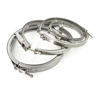 Collier de serrage robuste pour échappement en acier inoxydable, collier de serrage personnalisé pour échappement 2.5, 3.5, 3.0, 4.0 pouces, kit de colliers de serrage en V pour système d'échappement