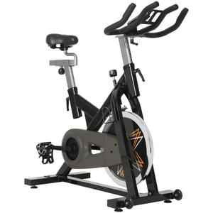 Vélo de <span class=keywords><strong>spinning</strong></span> à résistance directe avec volant d'inertie en acier de 13 <span class=keywords><strong>kg</strong></span>, écran LCD, transmission par courroie, siège et guidon réglables multi-positions pour la salle de sport - Product Image 5