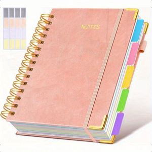 Leather Spiral A3 <b>Notebook</b> Plastic Dividers Pictographic Weaving Machine Quality <b>Thick</b> Pages Lay Flat Easy Write - Product Image 1