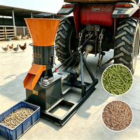 Granulateur PTO entraîné par tracteur avec boîte de vitesses pour la production de granulés d'aliments pour volailles, bétail, poulets et luzerne