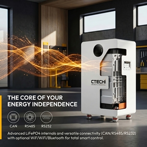 Batterie solaire au lithium à décharge profonde 25,6 V 300 Ah 314 Ah 8 kW 8 kWh 24 V pour système solaire hybride avec protection basse tension et cellules BYD Blade - Product Image 4