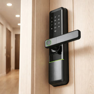 Airbnb Kiralama Yönetimi için Güvenlikli Akıllı Kapı Kilidi Seti Bluetooth TTLock Uzaktan Erişim Kontrol Kartı Şifreli Parmak İzi Kilidi - Product Image 1