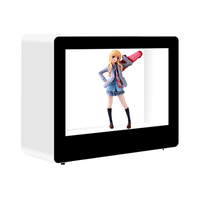 İnteraktif 3D Dikey Manzara Hologram Kabini Gerçek Zamanlı LCD Ekran Projeksiyonlu Dokunmatik Ekranlı Perakende Mağazası Alışveriş Merkezi
