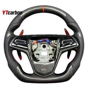 Volante de Fibra de Carbono Real Personalizado Estilo Racing YTcarbon para <span class=keywords><strong>CTS</strong></span> <span class=keywords><strong>CTS</strong></span>-V 13+, Accesorios Interiores para Auto - Product Image 1