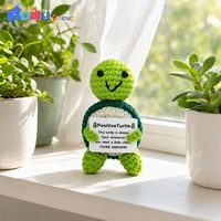 Peluche Amigurumi au crochet faite à la main en gros avec carte d'affirmation, cadeau de soutien émotionnel pour soulager l'anxiété, compagnon de bureau, personnalisable en gros