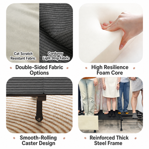 Canapé-lit pliant <span class=keywords><strong>en</strong></span> gros, faible MOQ à partir de 2 pièces, directement de l'usine, convertible 3-<span class=keywords><strong>en</strong></span>-1 avec poche de rangement - Product Image 4