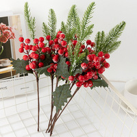 Baies de Noël artificielles en plastique et mousse pour la décoration de la maison, du salon, des fleurs, des baies de houx, décorations du Nouvel An
