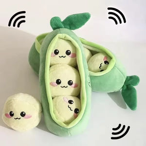 Multi-Squeaker giocattolo interattivo pisello <span class=keywords><strong>Pod</strong></span> peluche per il gioco di addestramento e arricchimento del cane - Product Image 4