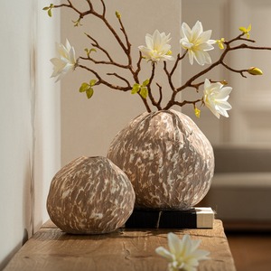 Jarrón de cerámica de estilo japonés Retro Old Niche Matt Glaze Mud-Colored para B & B Entrada Mesa Decoración del hogar Exhibición - Product Image 5