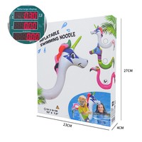 Bâton de natation gonflable en PVC écologique 3D pour enfants, motif animal de dessin animé, jouet flottant sûr avec logo personnalisé pour divertissement aquatique extérieur
