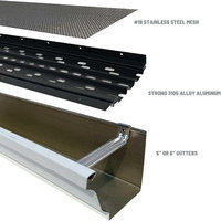 Protection de Gouttière Micro Maille en Acier Inoxydable avec Filtre Anti-Frondes pour Gouttières à Cadre en Aluminium – Système de Protection de Drainage de Toit