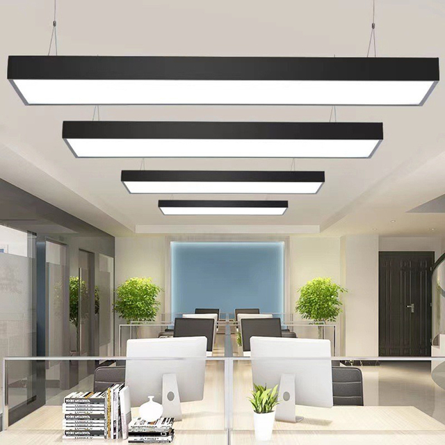 Quick Delivery Business Pendant Light Flicker Free 4000K 1.2m 18 Wattage Office LED Linear Panel Light