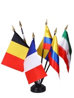 Drapeaux de table de bureau miniatures de pays et de nations, vente en gros directe d'usine